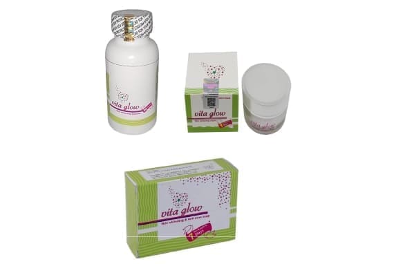 Vita Glow Glutathione Skin Whitening Night Cream Capsules and Soap Combo - Zoukay